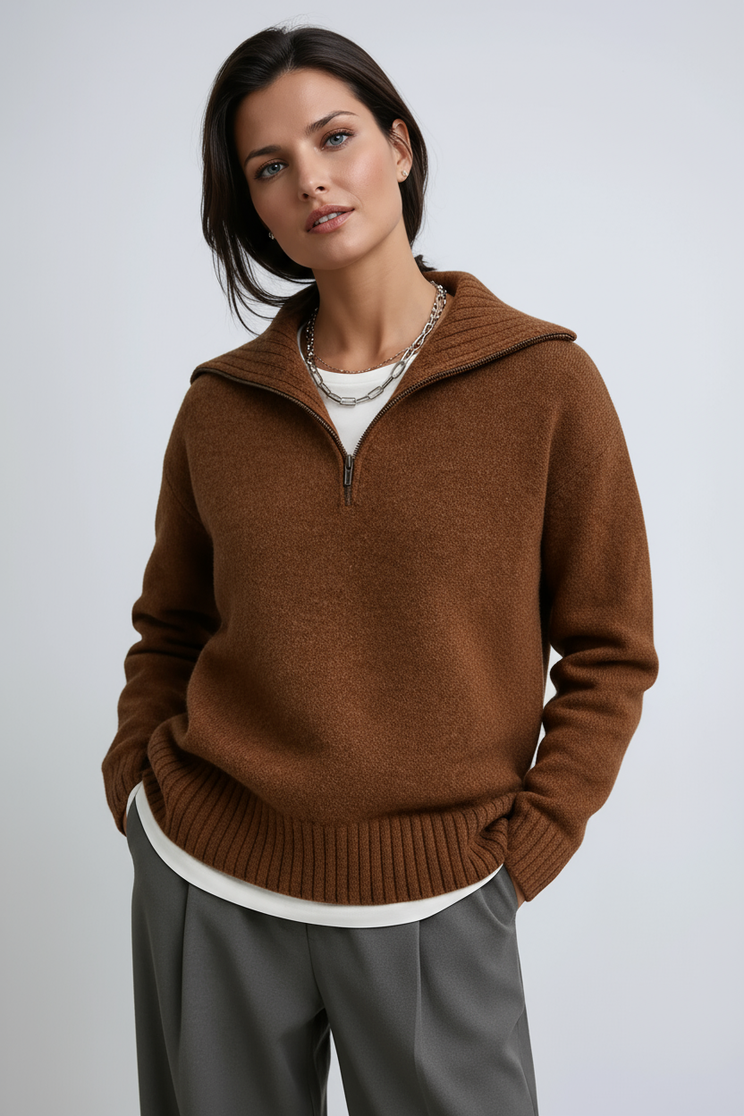 Mona | Zip-up turtleneck Jumper