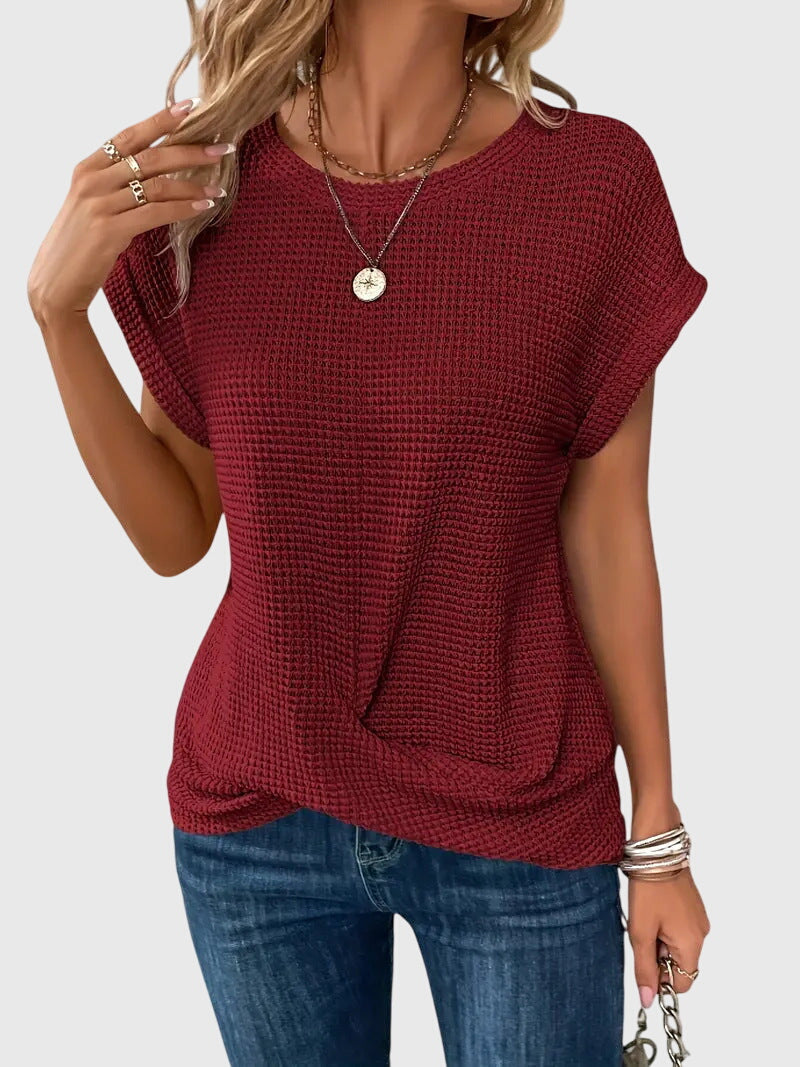 Elegant Blouse with Crew Neck