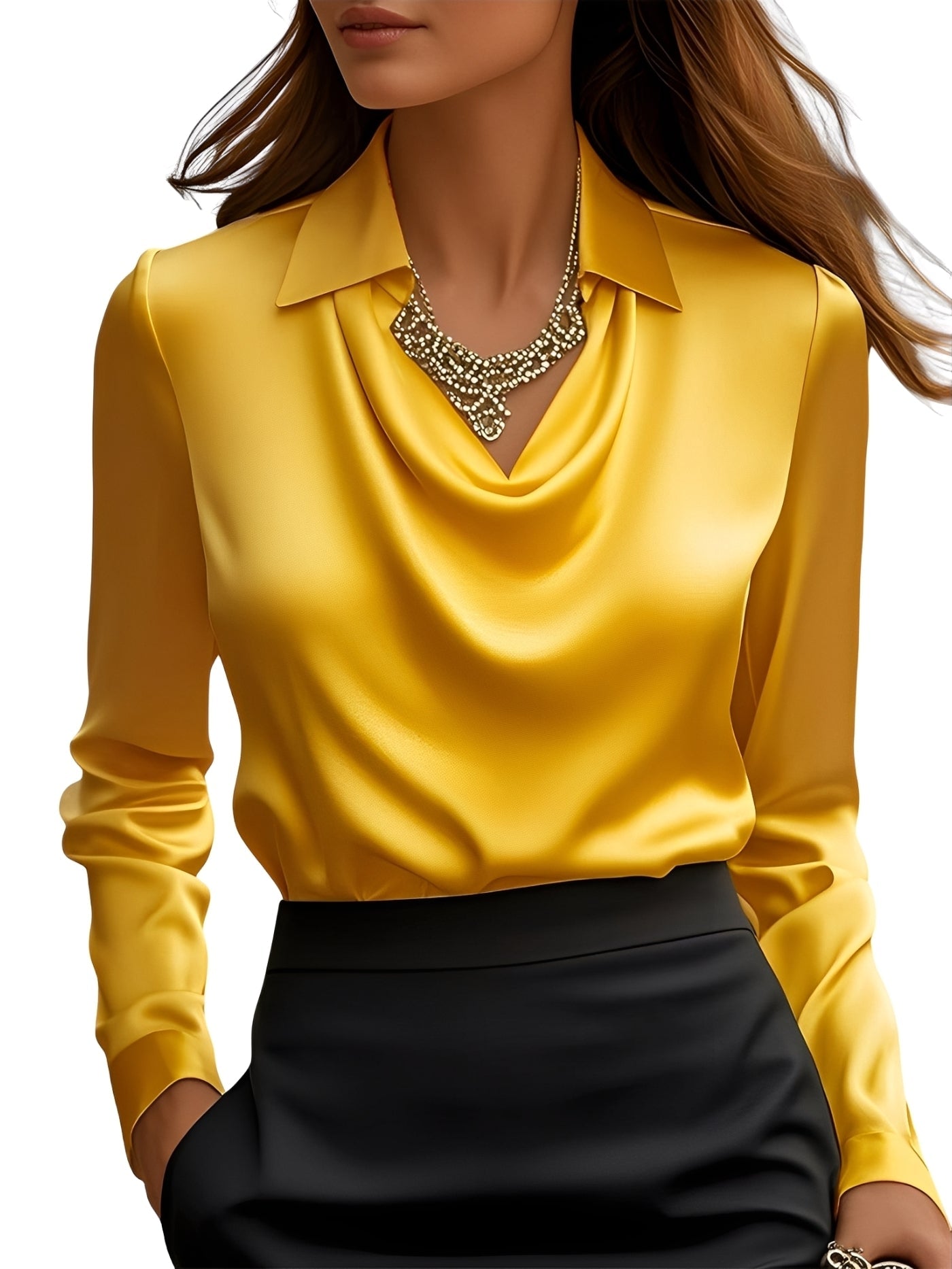 Dionne | Silky Long-Sleeve Blouse