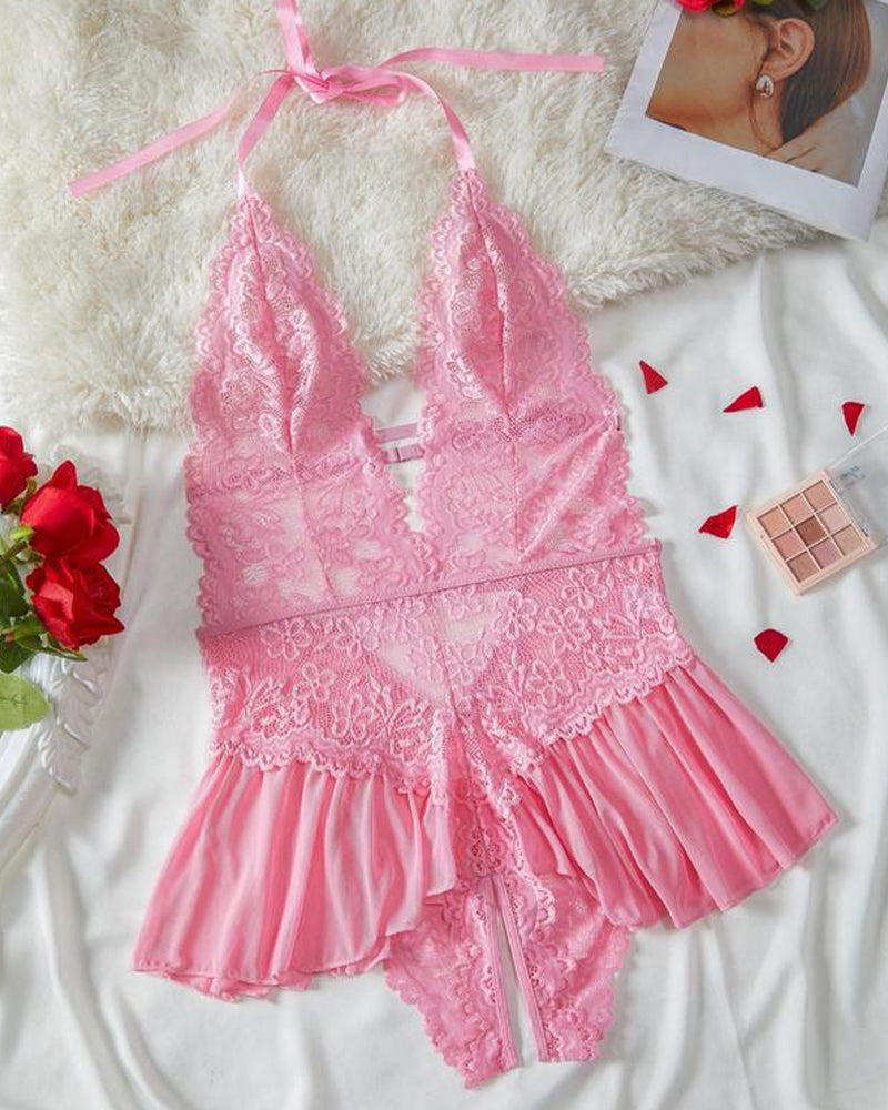 Lace Sexy Breathable Teddy Bodysuit